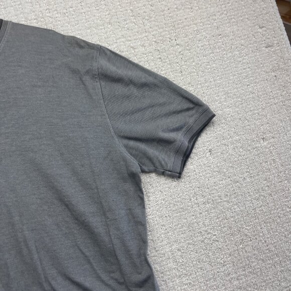 Ferrante T-Shirt Mens 56 Grey Golf Casual Made in Italy V-neck Short Sleeve - Picture 4 of 16